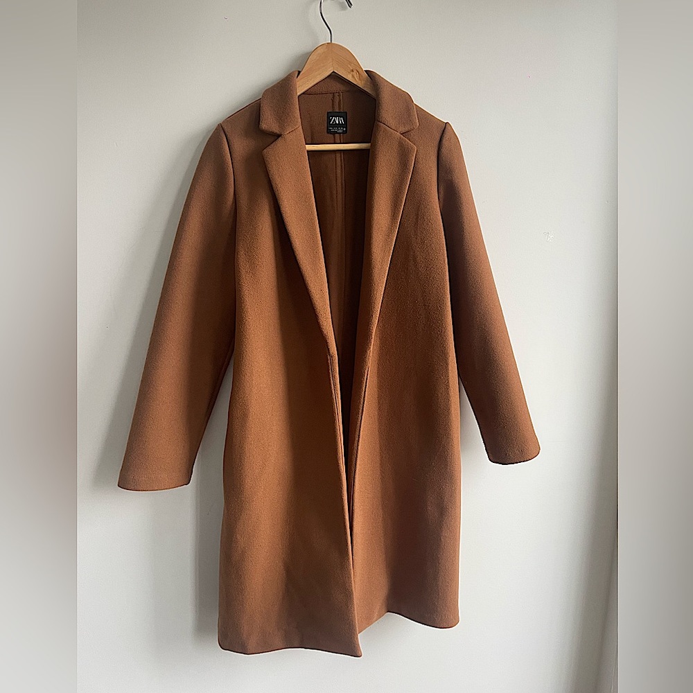 Brown peacoat ZARA